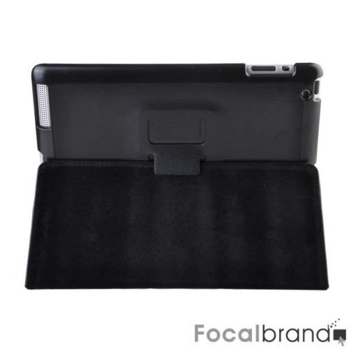 wake/sleep Smart Leather Case Cover for Ipad2 Black