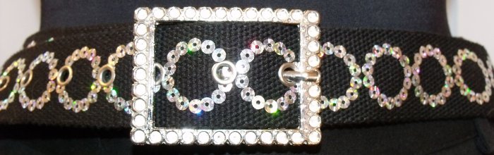 WOMEN RHINESTONE & SEQUINS BELT
