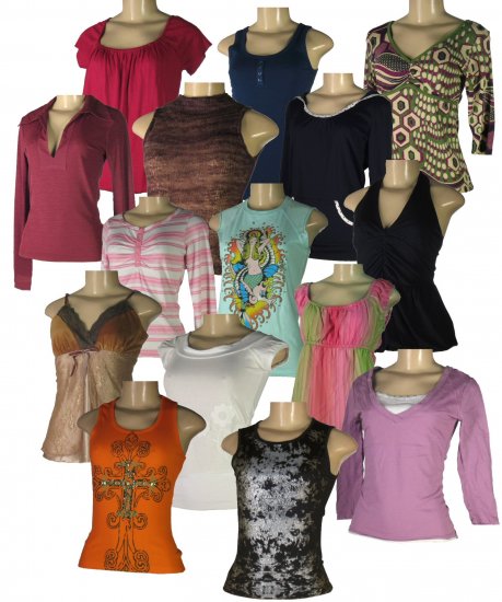 50 Junior Tops Assorted Sample Pack "Ladies Tops"