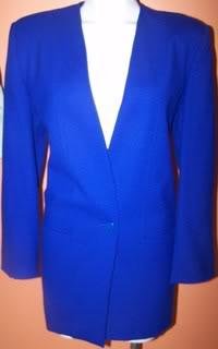 Oleg Cassini Ladies 10 Blazer Blue 100% Acetate
