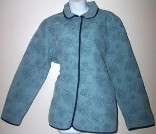 Ladies Jacket Sky Blue Embroidered FLowers