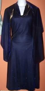 Ladies Embellished Dress/Shawl Purple Knee Length Formal