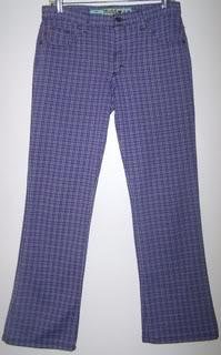 Mudd Ladies 11 Pants Purple Plaid Casual