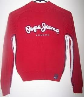 Pepe Jeans Boys L Sweater Pullover Red/White Stripes