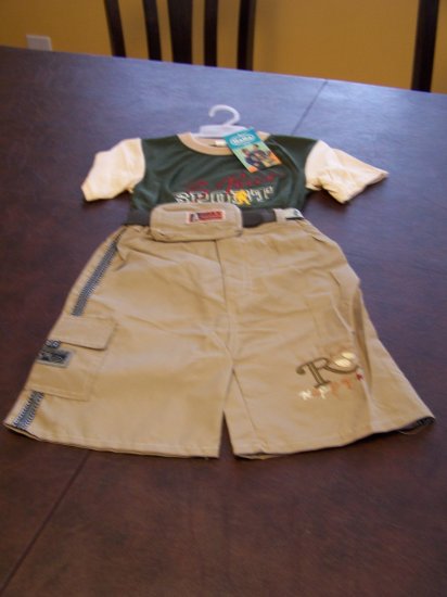4t Xtralarge Toddlers, Boys 3 piece short set by Ha Ha NWT