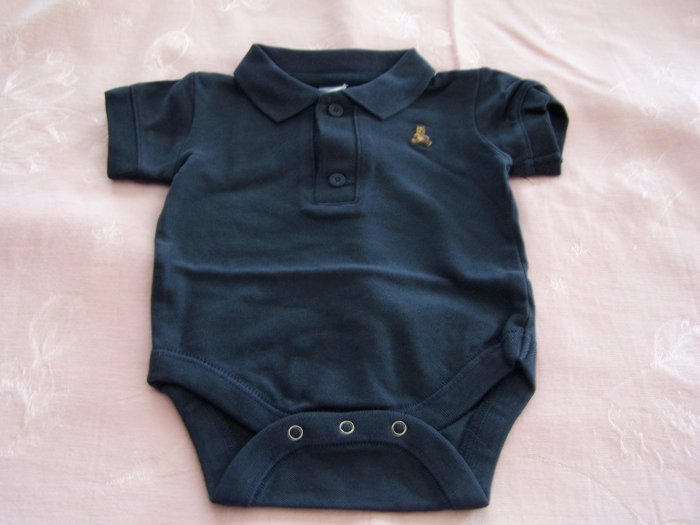 Navy Blue Baby Onesie Size 0-3 mos, NEW