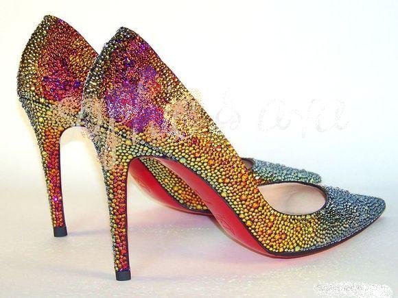 Volcano crystal pointed toe pump