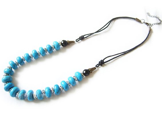 tibetan jewelry long chain bright colored beads