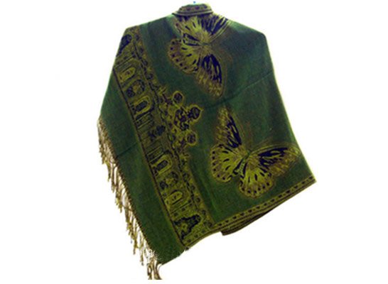 china yunnan ethnic clothing jacquard shawl in pattern of butterfly