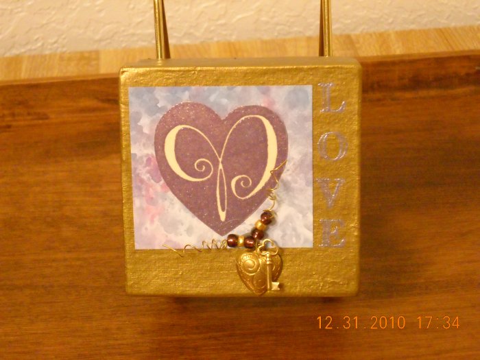 Gold Note Card Box