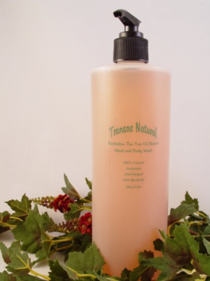 Transoz Natural Australian Tea Tree Oil Based Hand & Body Wash 16oz