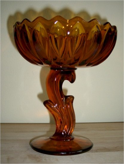 Indiana Glass Lotus Flower or Tulip Compote