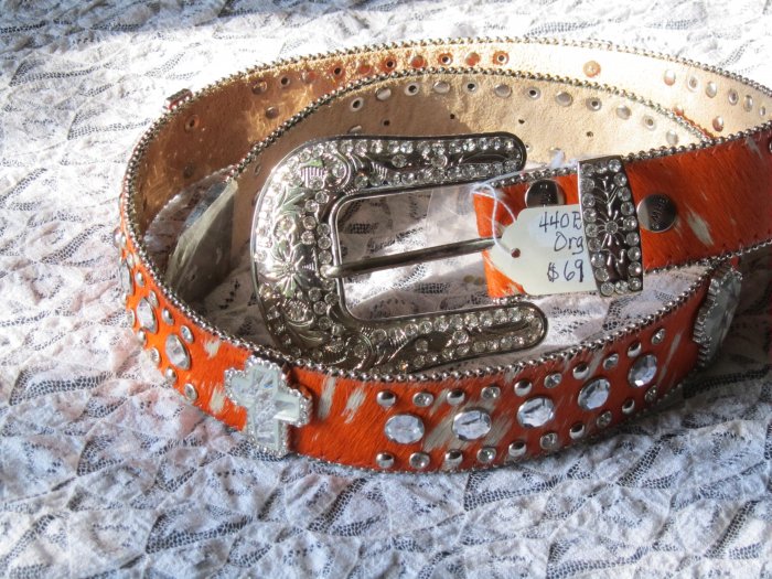 Orange Brindle Belt-Women's Medium