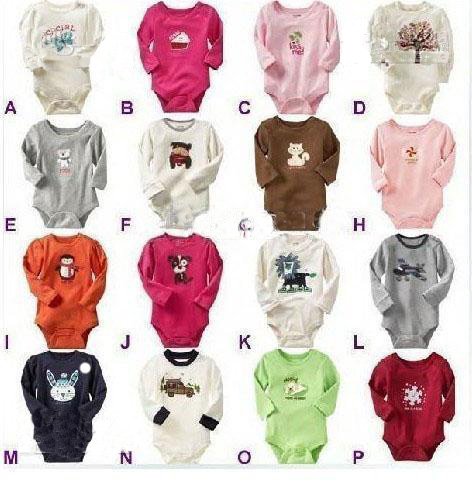 Wholesale - Rompers Baby One-Piece & Rompers Baby Clothing 100% cotton 16 colors 20pcs/lot
