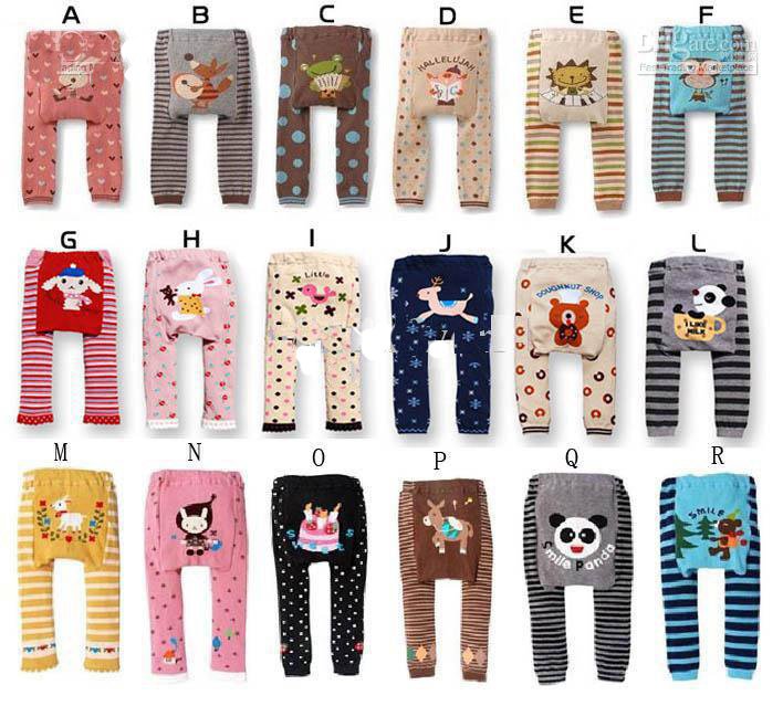 Wholesale cotton 24designs baby pant kids' legging 20pcs