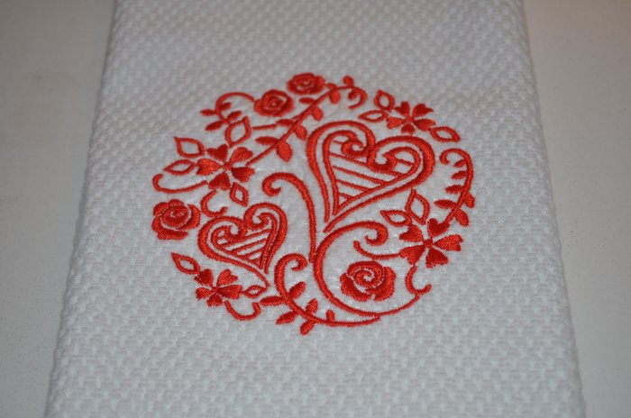 "Simply Sweethearts" Valentines Day Kitchen Dishtowel