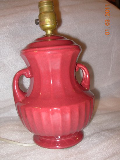 red wing pottery lamp
