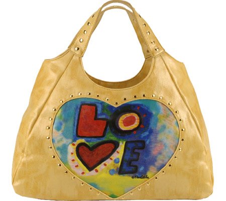Susan Nichole "love" peace tattoo handbag bag purse tote hobo