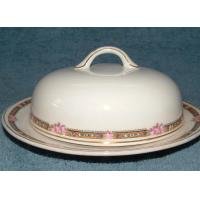 VINTAGE CROOKSVILLE CHINA Co. ROSE BUTTER DISH