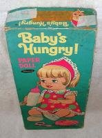 Vintage 1967 Mattel BABY'S HUNGRY Paper Doll W/Orig Box
