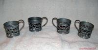 Vintage A&W Cream Soda Metal Glass Holders