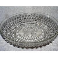 Vintage 7.5 inch Dimpled Clear Glass Berry Dish