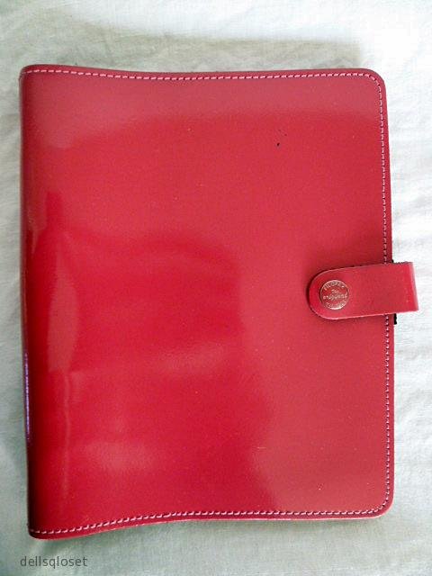 FILOFAX The Original A5 Fuchsia Patent Leather Organizer Planner Agenda #022440