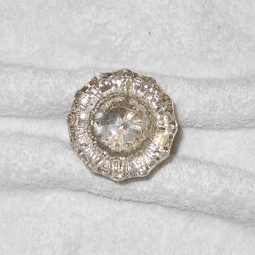 Glass Door Knob - 2" Diameter - Vintage