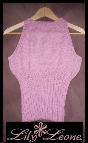 Designer S. Alaksa Rose handknit tank