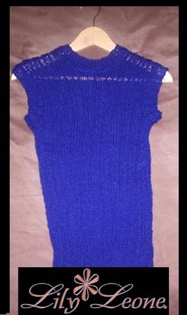 Designer S. Alaksa Violet handknit tank