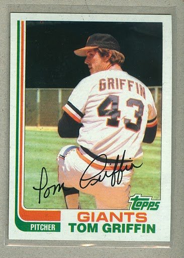 1982 Topps Baseball #777 Tom Griffin Giants Pack Fresh