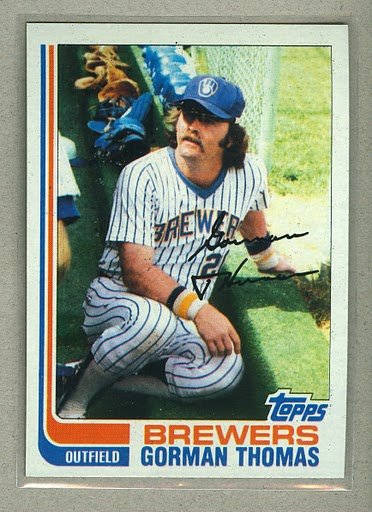 1982 Topps Baseball #765 Gorman Thomas Brewers Pack Fresh