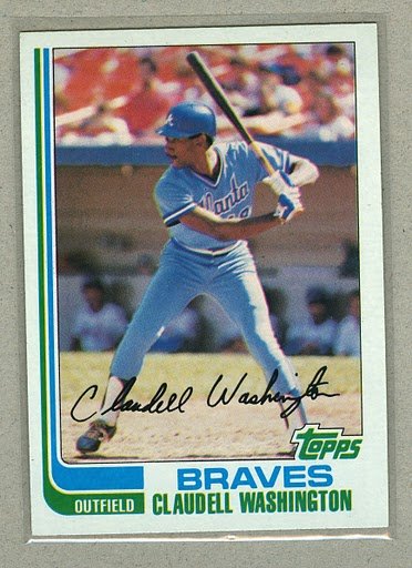 1982 Topps Baseball #758 Claudell Washington Braves Pack Fresh