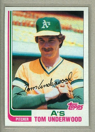 1982 Topps Baseball #757 Tom Underwood A's Pack Fresh