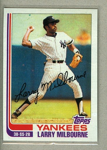 1982 Topps Baseball #669 Larry Milbourne Yankees Pack Fresh