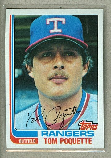 1982 Topps Baseball #657 Tom Poquette Rangers Pack Fresh
