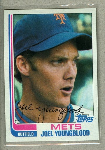 1982 Topps Baseball #655 Joel Youngblood Mets Pack Fresh