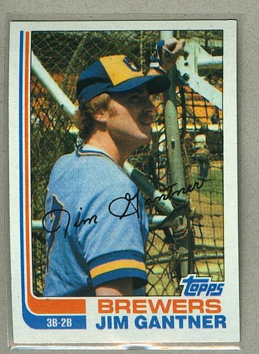 1982 Topps Baseball #613 Jim Gantner Brewers Pack Fresh