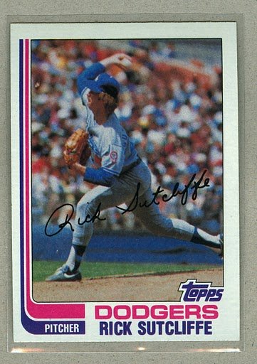 1982 Topps Baseball #609 Rick Sutcliffe Dodgers Pack Fresh