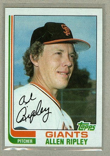 1982 Topps Baseball #529 Allen Ripley Giants Pack Fresh