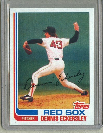 1982 Topps Baseball #490 Dennis Eckersley Red Sox Pack Fresh
