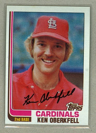 1982 Topps Baseball #474 Ken Oberkfell Cardinals Pack Fresh