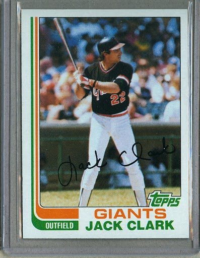 1982 Topps Baseball #460 Jack Clark Giants Pack Fresh