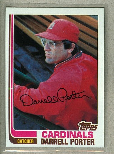 1982 Topps Baseball #447 Darrell Porter Cardinals Pack Fresh