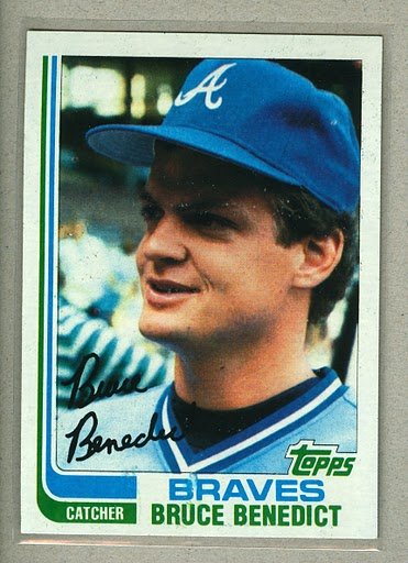 1982 Topps Baseball #424 Bruce Benedict Braves Pack Fresh