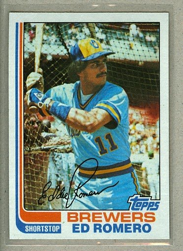1982 Topps Baseball #408 Ed Romero Brewers Pack Fresh