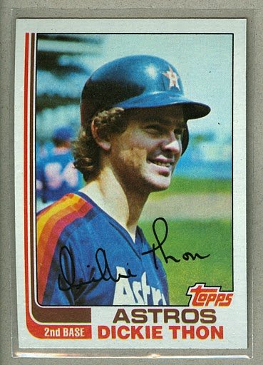 1982 Topps Baseball #404 Dickie Thon Astros Pack Fresh