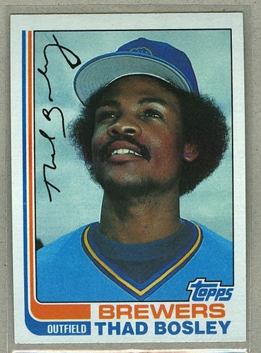 1982 Topps Baseball #350 Thad Bosley Brewers Pack Fresh