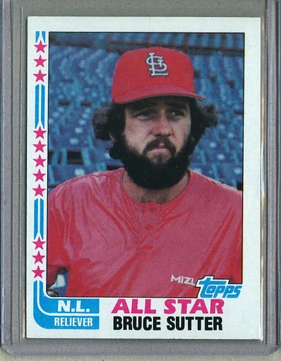 1982 Topps Baseball #347 Bruce Sutter Cardinals Pack Fresh