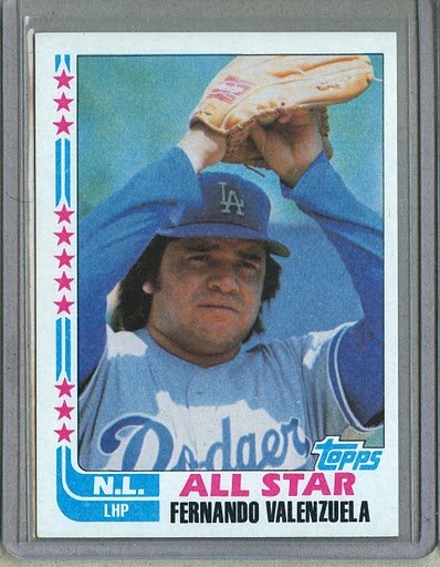 1982 Topps Baseball #345 Fernando Valenzuela Dodgers Pack Fresh